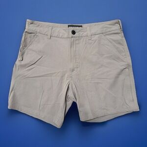 Grundens Shorts men's 34x7 Gaff Performance Fishing Chino Hybrid Quick Dry Gray